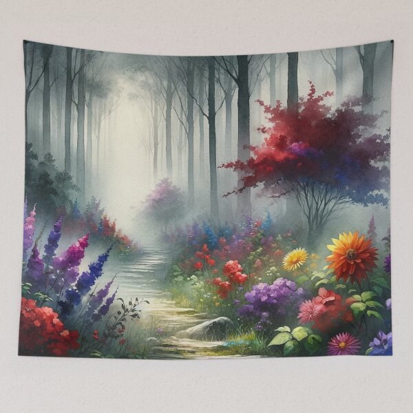 Item preview, Mysterious atmosphere of fog-covered forest designed and sold by CardsStudio.