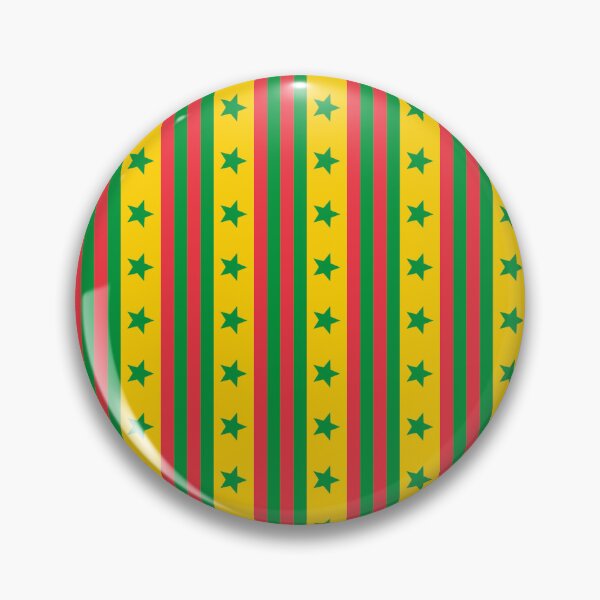 Item preview, Green Yellow Red Star Stripe Senegal Color Flag Dakar West Africa National Pride Pattern designed and sold by PenguinForests.