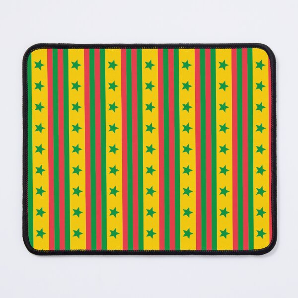 Item preview, Green Yellow Red Star Stripe Senegal Color Flag Dakar West Africa National Pride Pattern designed and sold by PenguinForests.