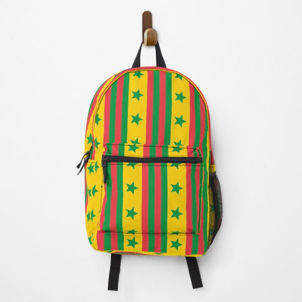 Item preview, Green Yellow Red Star Stripe Senegal Color Flag Dakar West Africa National Pride Pattern designed and sold by PenguinForests.
