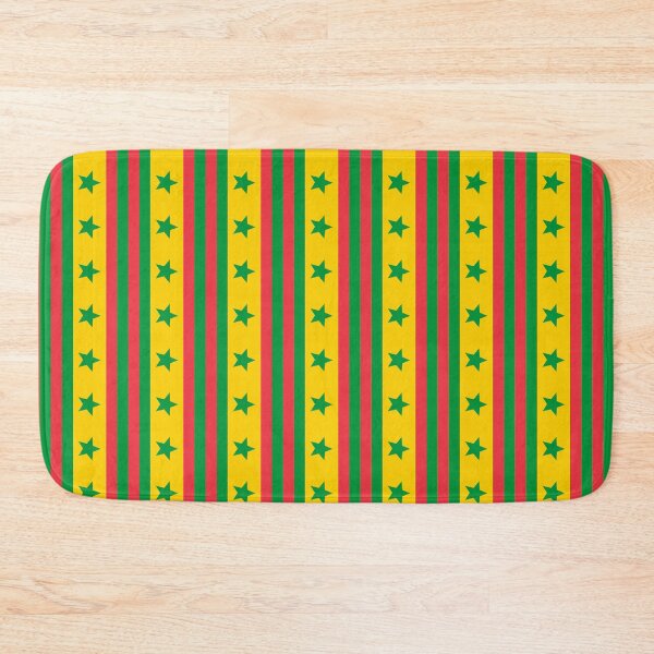 Item preview, Green Yellow Red Star Stripe Senegal Color Flag Dakar West Africa National Pride Pattern designed and sold by PenguinForests.