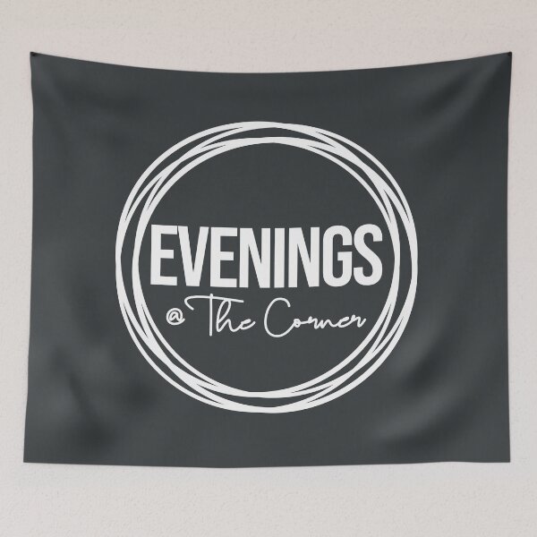 Item preview, Evenings @ The Corner Pocket Logo (White) designed and sold by TheCornerOnline.