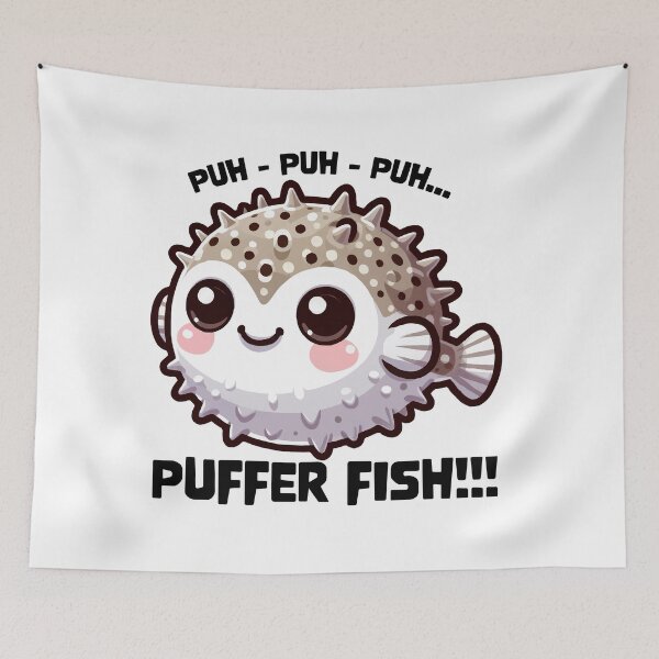 Item preview, Puh Puh Puh Puffer Fish! designed and sold by Angry Swan Designs.