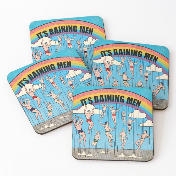 Item preview, It's Raining Men, Hallelujah - Vintage Comic Style Artwork designed and sold by SaiwaiMiyuki.
