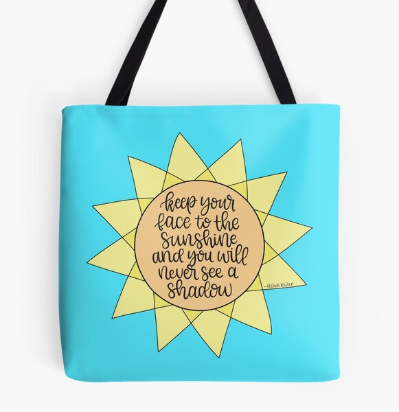 Encouraging Sunshine Quote  Tote Bag for Sale by lyrics-and-such