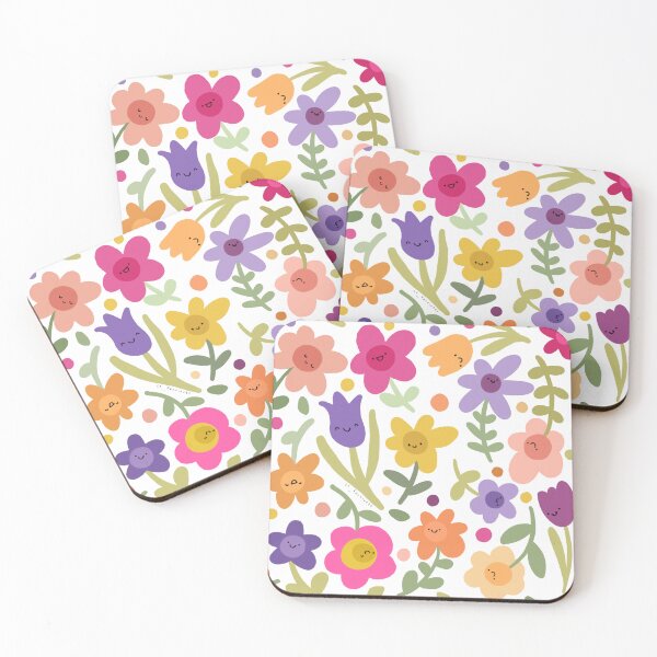 Item preview, Happy flowers pattern designed and sold by lefacciotte.