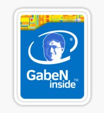 Gaben Inside Sticker - Intel Parody (Lord Gaben Inside) Sticker