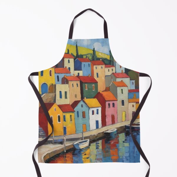 Item preview, Colourful Seaside Harbour Homes designed and sold by PixelWilderness.