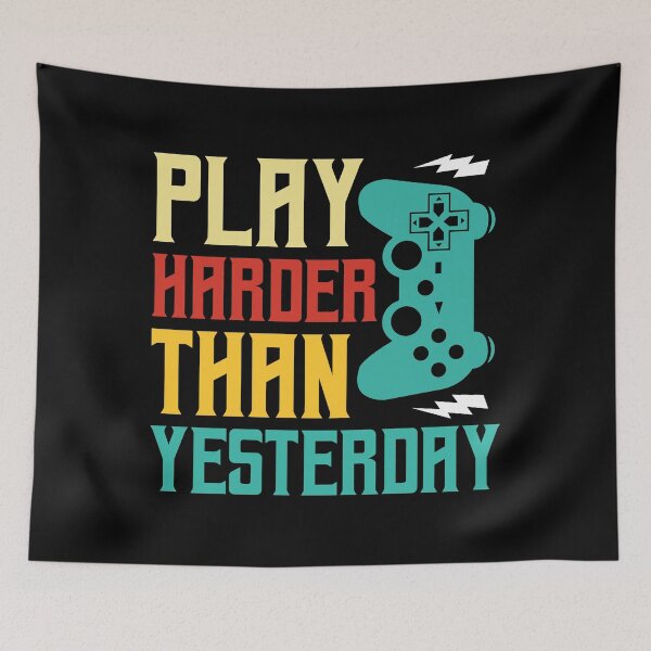 Item preview, Play Harder Than Yesterday  designed and sold by Hairball-Pets.
