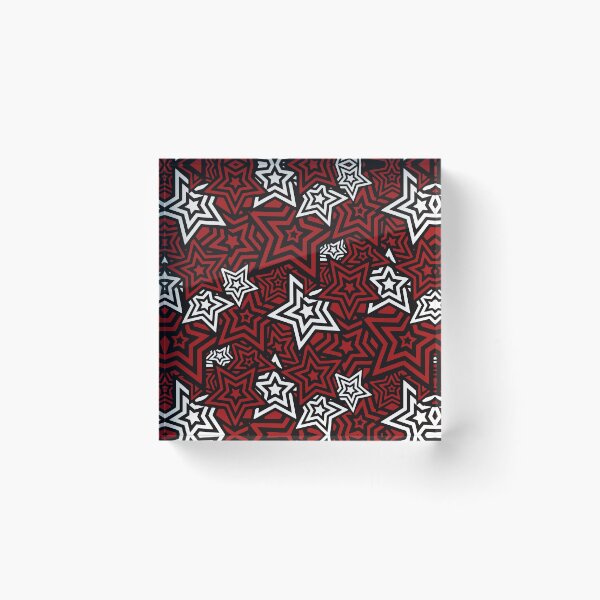 Item preview, Persona 5 Menu UI Red Stars Pattern  designed and sold by Japatonic Shop.