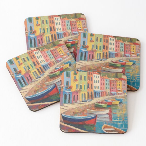 Item preview, Colourful Harbour Boats designed and sold by PixelWilderness.