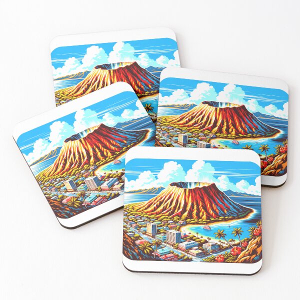 Item preview, Diamond Head Volcanic Crater in Waikiki, Oahu, HI designed and sold by HippieFarms11.