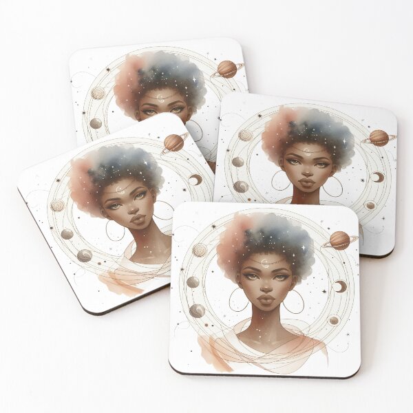 Item preview, Black woman watercolour art LVI designed and sold by My Aspian.