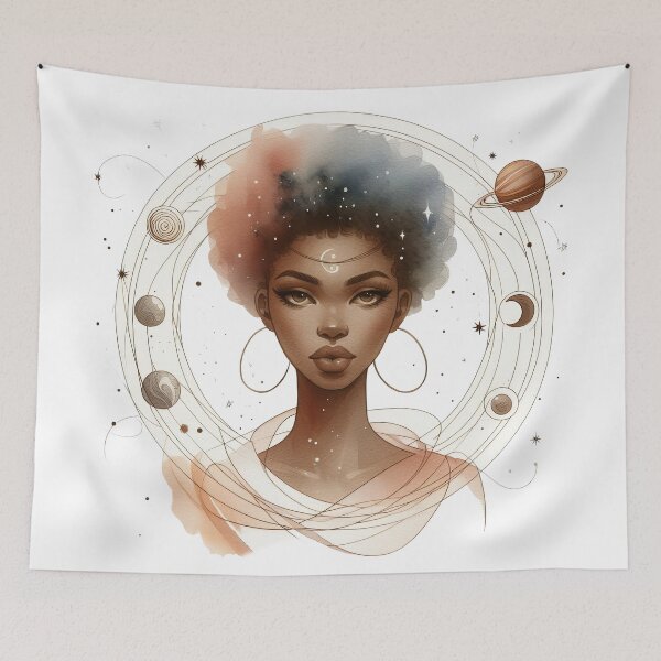 Item preview, Black woman watercolour art LVI designed and sold by My Aspian.