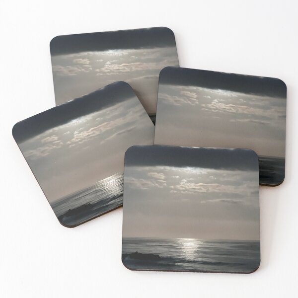 Item preview, Midnight Moonlight - Moon Over the Pacific Ocean designed and sold by LonelySealCo.