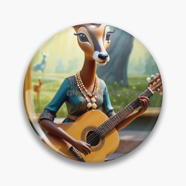 Item preview, Anthro Deer Playing Guitar designed and sold by NerdscapeDC.