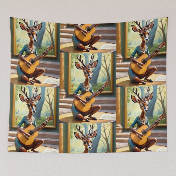 Artikelvorschau, Anthro Deer Playing Guitar entworfen und verkauft von NerdscapeDC.