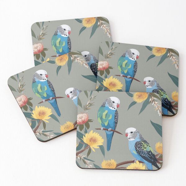Item preview, Australian Budgie Pair designed and sold by PixelWilderness.