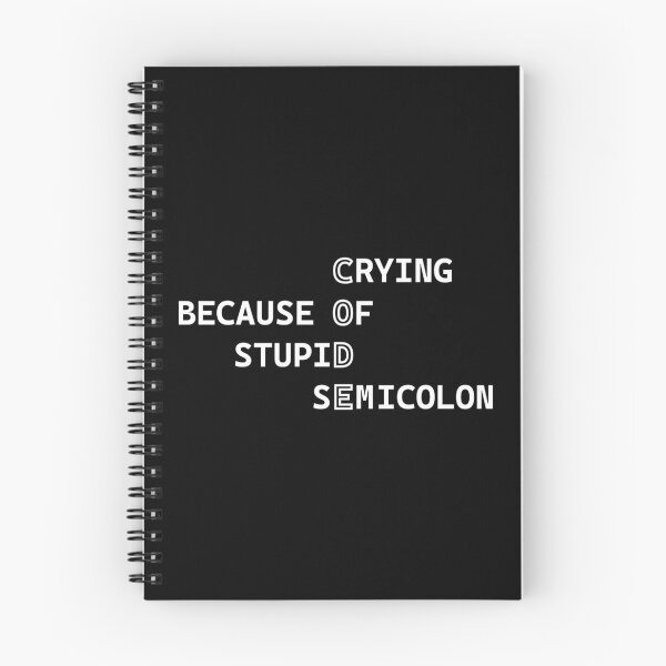 Item preview, Code - crying because of stupid semicolon - black designed and sold by Warrioll.