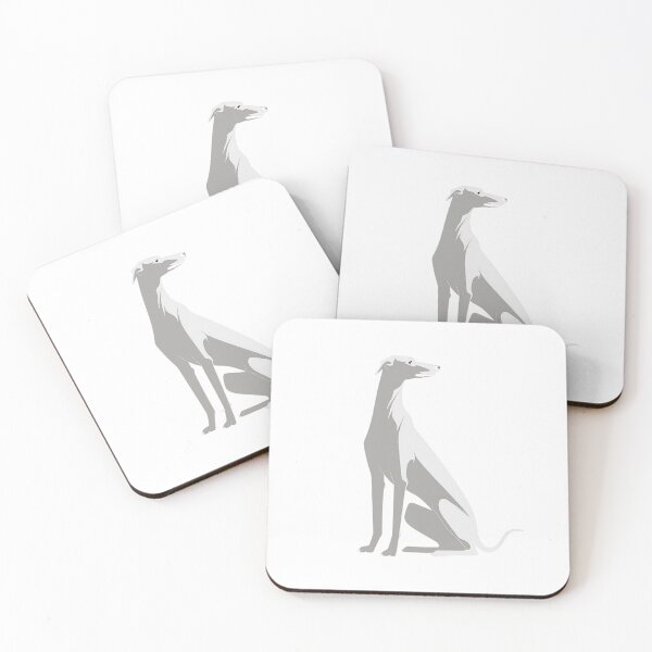 Item preview, Elegant Sitting Greyhound minimalistic designed and sold by Sleek Sketch Studio.