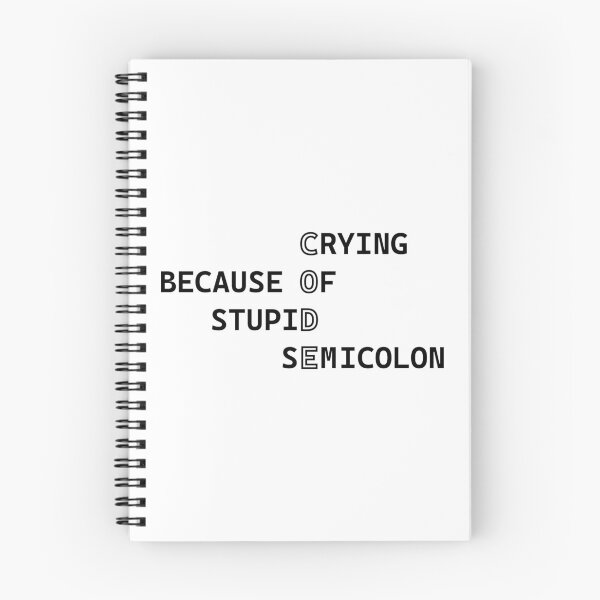 Item preview, Code - crying because of stupid semicolon - white designed and sold by Warrioll.