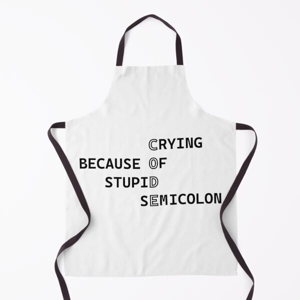 Item preview, Code - crying because of stupid semicolon - white designed and sold by Warrioll.