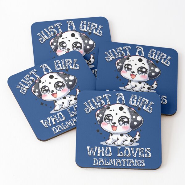 Item preview, Just a Girl Who Loves Dalmatians | Starry-Eyed Kawaii Dalmatian Puppy  designed and sold by KawaiiPuppies.