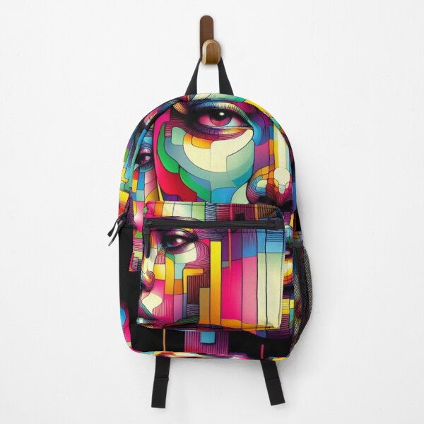Item preview, Chromatic Femme: Cyberpunk Expression in Blue, Red, Purple, and Yellow designed and sold by SplashTastic.