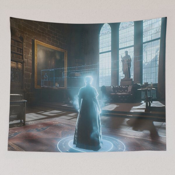 Item preview, Tech Enigma in Medieval Ambiance designed and sold by AI-Only Creations.