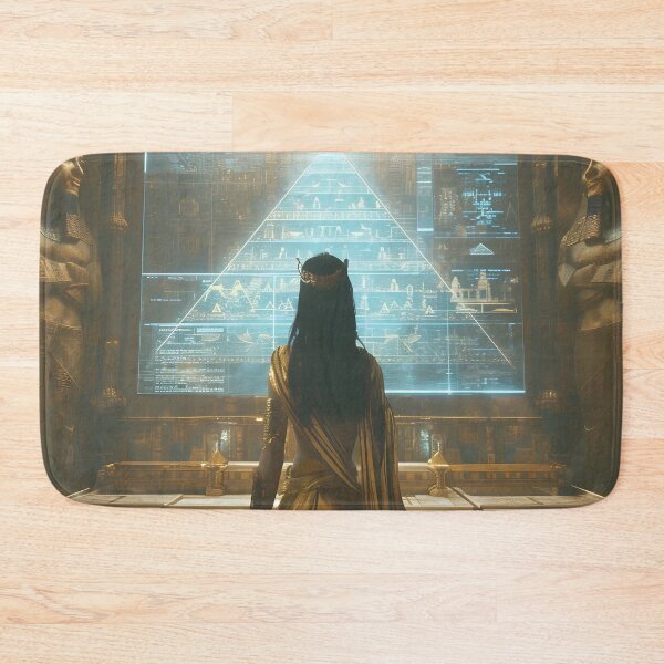 Item preview, Ethereal Fusion: Futuristic Holograms in Ancient Egypt designed and sold by AI-Only Creations.