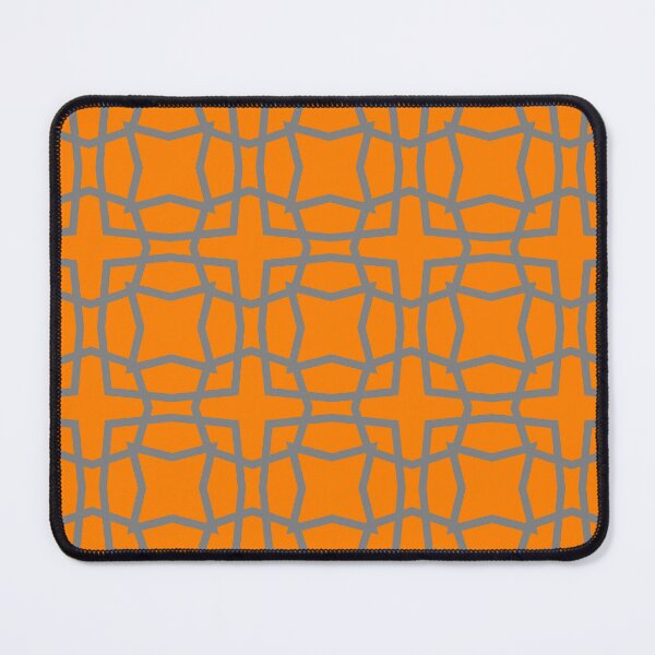 Item preview, Geometric Star, Cross And Octagon in Gray and Orange designed and sold by KeksWorkroom.