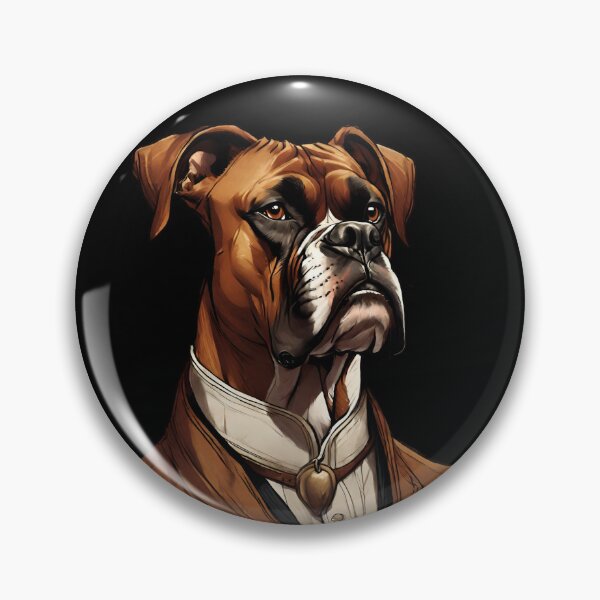 Item preview, Minimal Boxer Dog Portrait Art designed and sold by ChicTrendz.