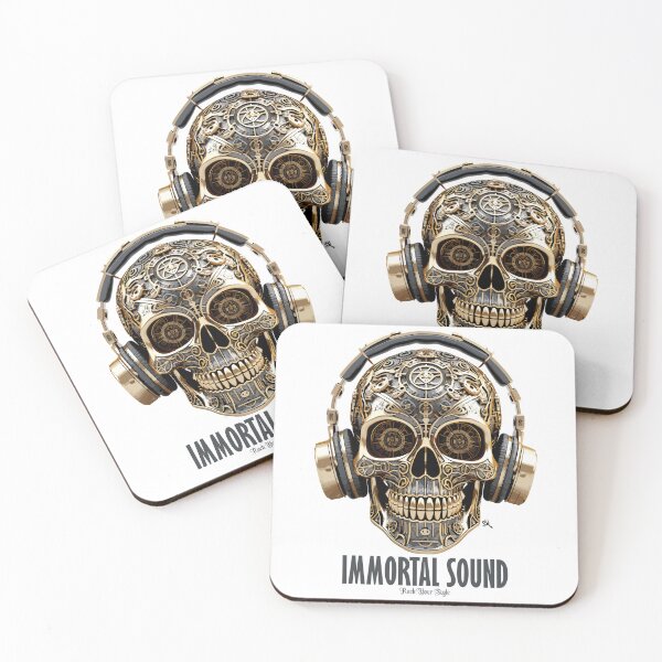 Item preview, Immortal Sound - The Skull Club, skull, skull, headphones designed and sold by HIGUMAX.
