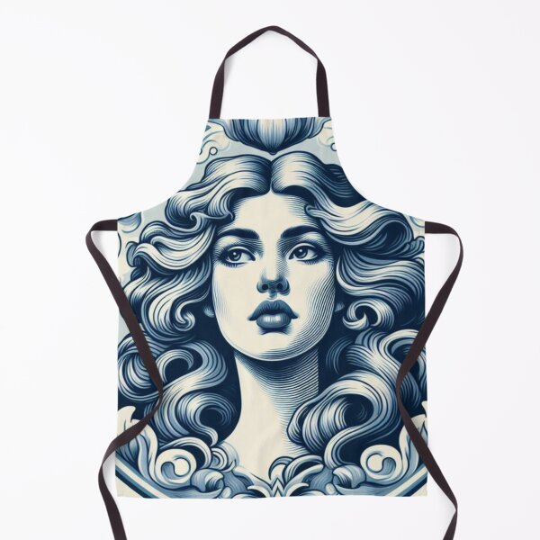 Item preview, Delft Tile With Woman Face No.1 designed and sold by ArtNook777.