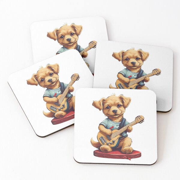 Item preview, Cute Dog Playing Guitar  designed and sold by BaisaStudio.