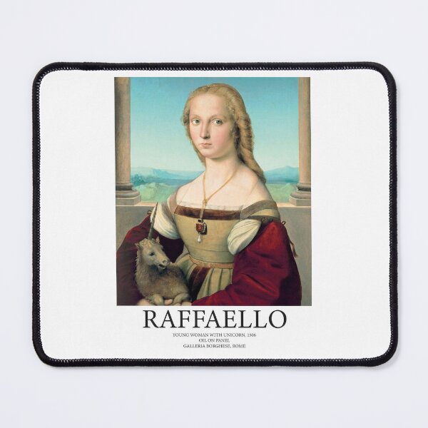 Item preview, Raffaello Sanzio // Young Woman With Unicorn art poster designed and sold by 33ll.