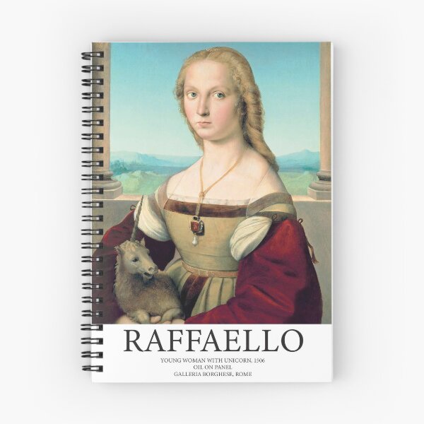 Item preview, Raffaello Sanzio // Young Woman With Unicorn art poster designed and sold by 33ll.