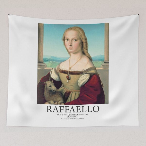 Item preview, Raffaello Sanzio // Young Woman With Unicorn art poster designed and sold by 33ll.