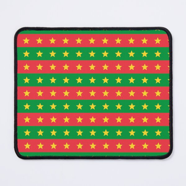 Item preview, Red Green Yellow Star Burkina Faso Flag French Language Ouagadougou Sahel Region African Patriotic Pattern designed and sold by PenguinForests.