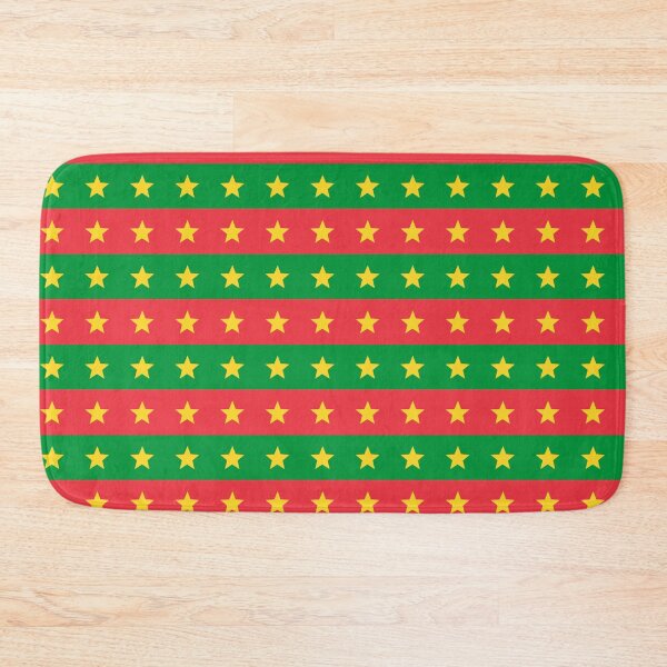 Item preview, Red Green Yellow Star Burkina Faso Flag French Language Ouagadougou Sahel Region African Patriotic Pattern designed and sold by PenguinForests.