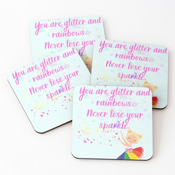 Item preview, School motivational short, glitter and rainbow for her designed and sold by coloursforkids.