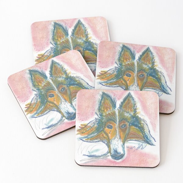 Item preview, Rough Collie portrait in soft pastel. designed and sold by DebTheZeb.