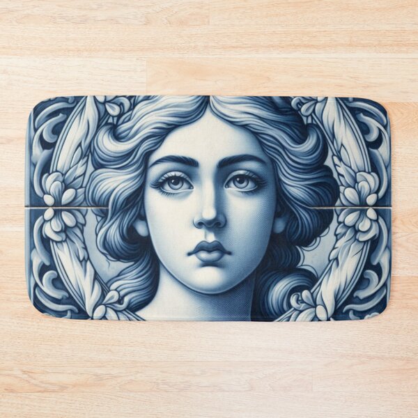 Item preview, Delft Tile With Woman Face No.2 designed and sold by ArtNook777.