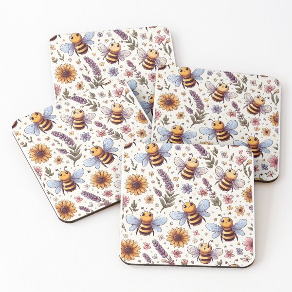 Item preview,  Bees Pattern - Nature-inspired Design for Bee Lovers designed and sold by asbno19.