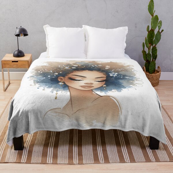 Item preview, Black woman watercolour art LXXI designed and sold by My Aspian.