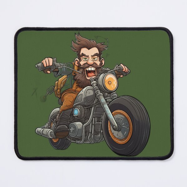 Item preview, Cartoon motorcycle rider designed and sold by BandA-Merch.