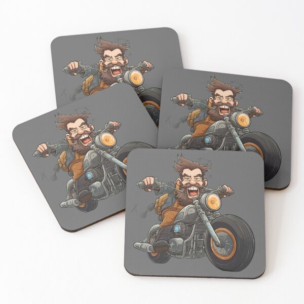 Item preview, Cartoon motorcycle rider designed and sold by BandA-Merch.