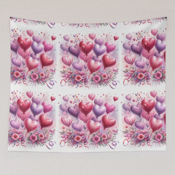Item preview, Pink Ballon Flower Valentine designed and sold by Nicesiri.