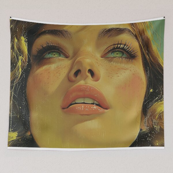 Item preview, Vintage retro poster girl designed and sold by PricklyPeanut.