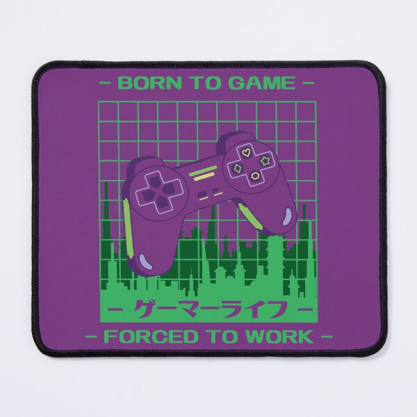 Item preview, Born to Game, Forced to Work - Purple & Green designed and sold by trossi.